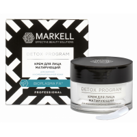 Крем для лица DETOX матирующий для жирной и комбинированной кожи Markell 50мл Крем для лица DETOX матирующий для жирной и комбинированной кожи Markell 50мл