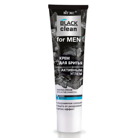 Крем для бритья Витэкс Black Clean for MEN с активным углем 100 мл