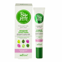 Гель точечный антибактериальный для лица Белита Pure Green Жидкий пластырь Зеленый чай 20 мл Гель точечный антибактериальный для лица Белита Pure Green Жидкий пластырь Зеленый чай 20 мл